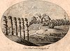 Niemcza - Zamek w Niemczy na litografii z 1834 roku, Friedrich Gottlob Endler