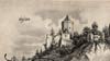 Zamek w Ojcowie - Ruiny zamku w Ojcowie na rysunku Jana Olszewskiego z 1904 roku