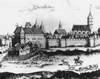 Zamek w Olsztynku - Widok zamku i miasta z 1684 roku według Christopha Johanna Hartknocha