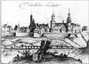 Zamek w Pasłęku - Panorama miasta z lat 1627-1628 według A.Boota  [<a href=/bibl_ksiazka.php?idksiazki=211&wielkosc_okna=d onclick='ksiazka(211);return false;'>źródło</a>]