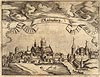 Zamek w Prabutach - Widok Prabut od strony północnej z 1684 roku według Christopha Johanna Hartknocha