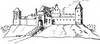 Zamek w Przezmarku - Północne skrzydło przedzamcza w 1750 roku według rysunku J.H.Dewitza  [<a href=/bibl_ksiazka.php?idksiazki=211&wielkosc_okna=d onclick='ksiazka(211);return false;'>źródło</a>]