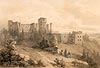 Zamek Tenczyn w Rudnie - Zamek Tenczyn na rysunku Alfreda Schouppé z 1863 roku