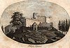 Zamek Chojnik w Sobieszowie - Chojnik na litografii z 1834 roku, Friedrich Gottlob Endler