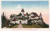 Zamek na Ślęży - Rekonstrukcja zamku na pocztówce z okresu międzywojennego