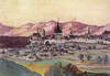 Zamek w Strzelcach Opolskich - Fragment panoramy miasta z lat 1536-1537  [<a href=/bibl_ksiazka.php?idksiazki=435&wielkosc_okna=d onclick='ksiazka(435);return false;'>źródło</a>]