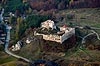 Zamek w Rabsztynie - Widok z lotu ptaka od południowego-wschodu, fot. ZeroJeden, X 2013