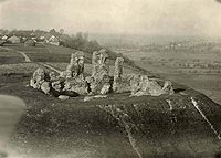 Raciążek - Ruiny zamku w Raciążku na zdjęciu Gabriela Milczewskiego z okresu międzywojennego
