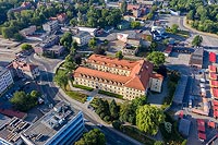 Zamek w Rybniku - Zdjęcie lotnicze, fot. ZeroJeden, VI 2019