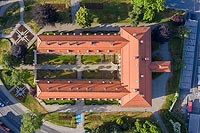 Zamek w Rybniku - Zdjęcie lotnicze, fot. ZeroJeden, VI 2019
