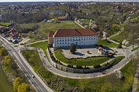 Zamek w Sandomierzu - Zdjęcie lotnicze, fot. ZeroJeden, IV 2021