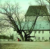 Siedlęcin - Wieża rycerska w Siedlęcinie na zdjęciu z lat 1890-1920