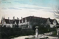 Zamek w Siedlisku - Zamek w Siedlisku na pocztówce z 1912 roku