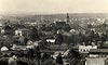 Skoczów - Panorama Skoczowa z 1937 roku z widocznym dworem przy lewej krawędzi zdjęcia
