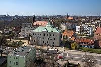 Zamek w Słupsku - Zamek na zdjęciu lotniczym, fot. ZeroJeden, IV 2023
