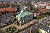 Zamek w Słupsku - Zamek na zdjęciu lotniczym, fot. ZeroJeden, IV 2023