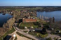 Zamek Drahim w Starym Drawsku - Zamek na zdjciu lotniczym, fot. ZeroJeden, IV 2023