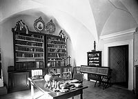 Dwór w Suchej Beskidzkiej - Wnętrza zamku w Suchej na fotografii z 1928 roku