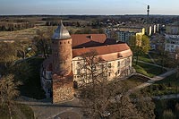 Zamek w Świdwinie - Zamek na zdjęciu lotniczym, fot. ZeroJeden, IV 2023