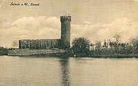 wiecie - Zamek w wieciu na pocztwce z 1920 roku