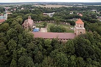 Zamek w Toszku - Widok z lotu ptaka, fot. ZeroJeden, VII 2018