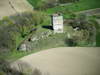 Zamek w Tudorowie - Widok z lotu ptaka od południowego-zachodu, fot. ZeroJeden, IV 2007