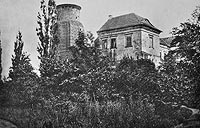 Zamek w Uniejowie - Zamek w Uniejowie na zdjciu z lat 1915-20