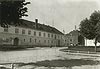 Węgorzewo - Zamek w Węgorzewie na widokówce z lat 30. XX wieku