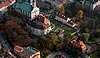 Zamek żupny w Wieliczce - Widok z lotu ptaka od północnego-zachodu, fot. ZeroJeden, X 2013
