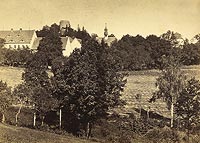 Zamek Wleń - Zamek Wleń na zdjęciu z lat 1887-1900