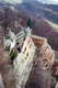 Zamek Grodno w Zagórzu Śląskim - Widok z wieży na budynek bramny zamku górnego i zamek dolny, fot. ZeroJeden, IV 2003