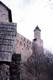 Zamek Grodno w Zagórzu Śląskim - Widok z zamku dolnego na wieżę zamku górnego, fot. ZeroJeden, IV 2003