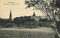 Złocieniec - Zamek w Złocieńcu na pocztówce z drugiego dziesięciolecia XX wieku